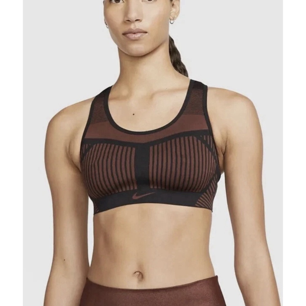 Nike FE/NOM Flyknit Women's High-Support Non-Padded Sports Bra Sz M AJ4047-273